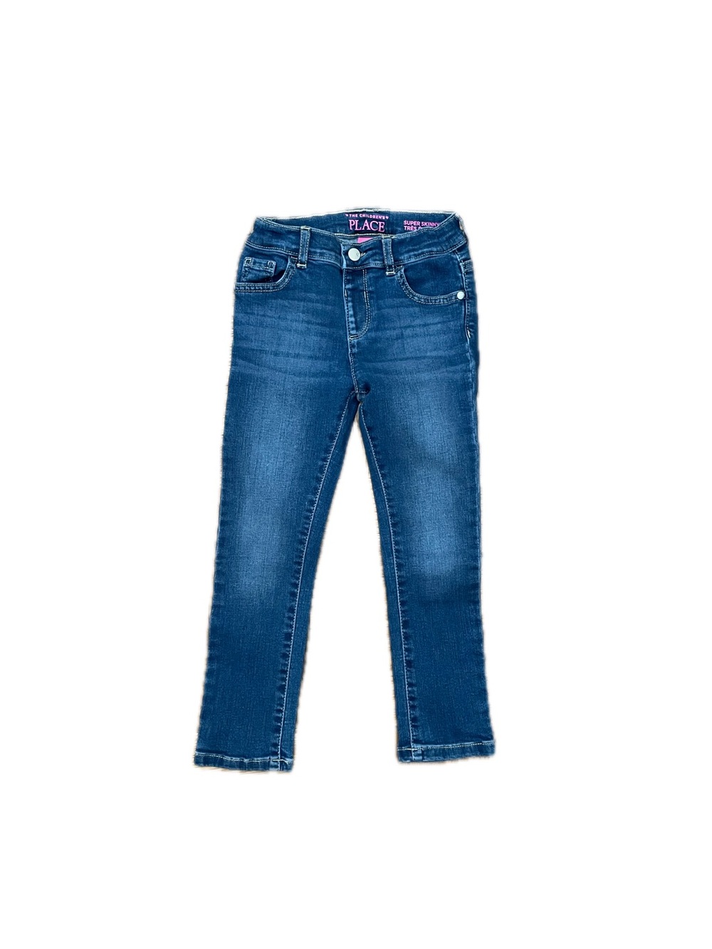 The Children's Place Girls' Super Skinny Jeans | Dark Wash Stretch Denim | 5T